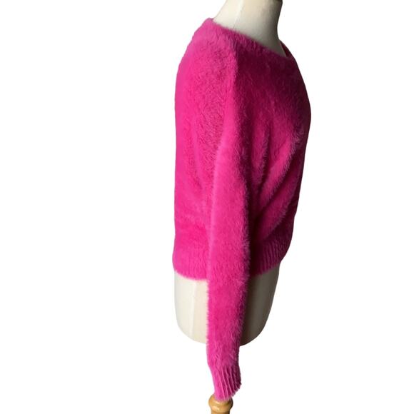MCGUIRE Pallenberg Cloud Crewneck Fuzzy Sweater in Valley Girl Pink Barbiecore M - Picture 6 of 13